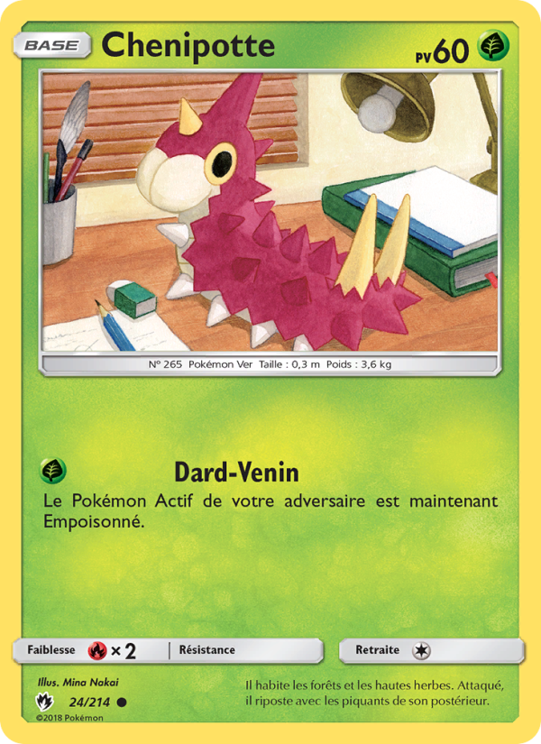 Chenipotte 24 — Lost Thunder (French Pokémon TCG card)