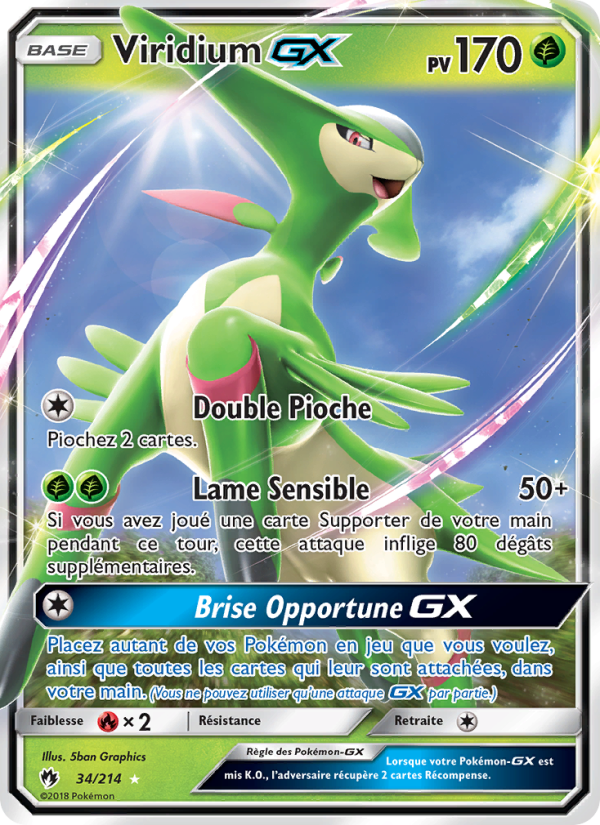 Viridium GX 34 — Lost Thunder (French Pokémon TCG card)