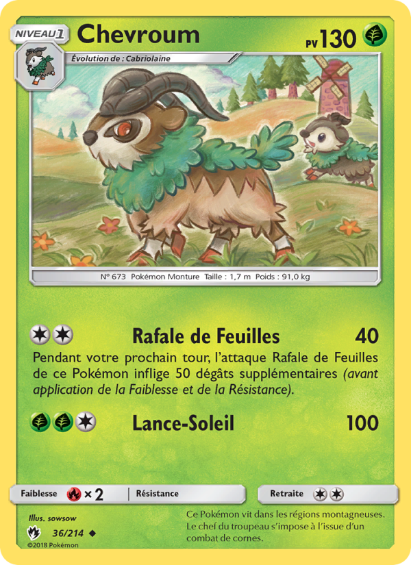 Chevroum 36 — Lost Thunder (French Pokémon TCG card)