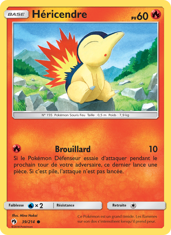 Héricendre 39 — Lost Thunder (French Pokémon TCG card)