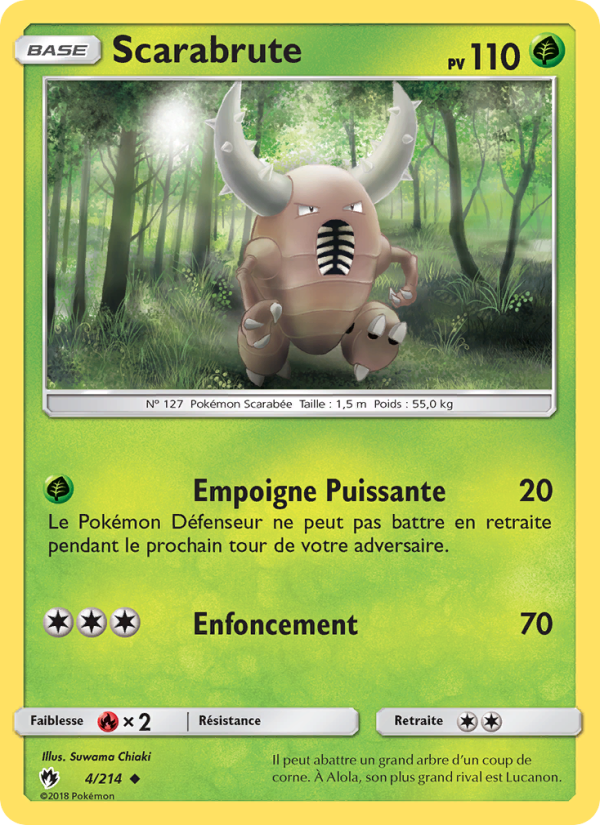 Scarabrute 4 — Lost Thunder (French Pokémon TCG card)