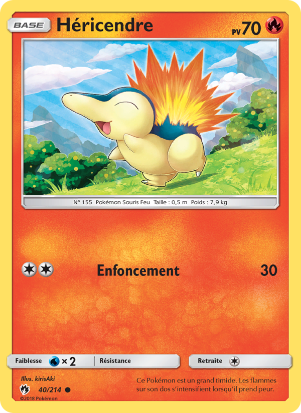 Héricendre 40 — Lost Thunder (French Pokémon TCG card)