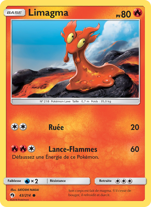Limagma 43 — Lost Thunder (French Pokémon TCG card)