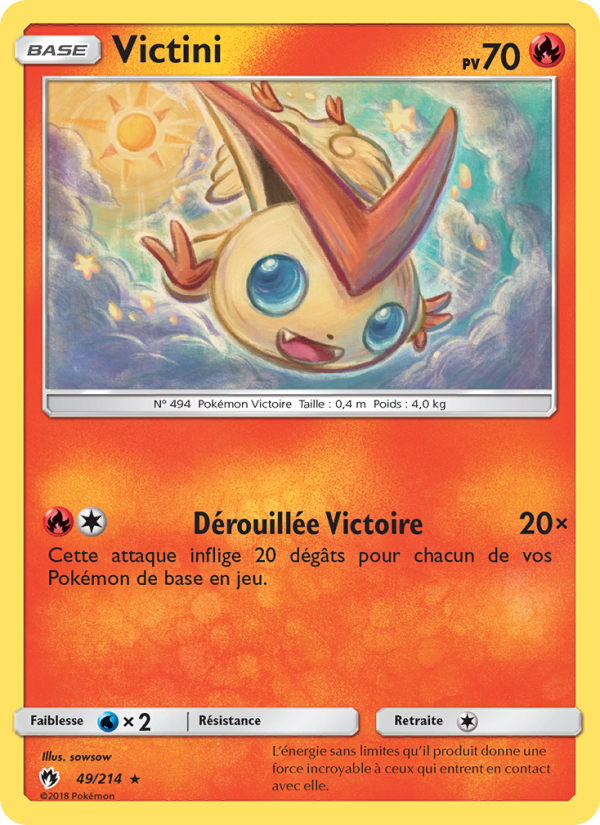 Victini 49 — Lost Thunder (French Pokémon TCG card)