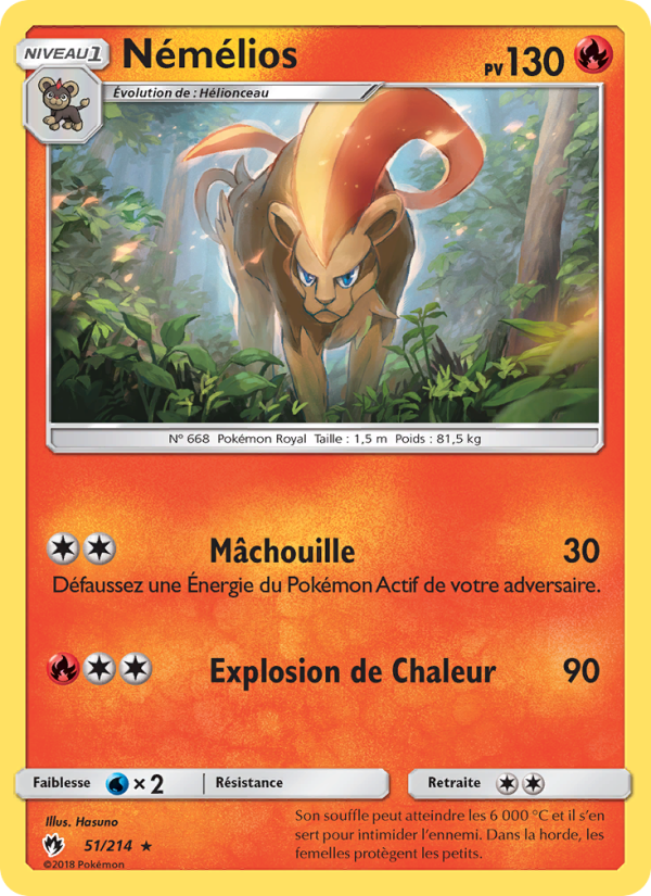 Némélios 51 — Lost Thunder (French Pokémon TCG card)