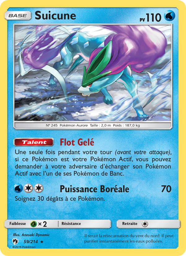 Suicune 59 — Lost Thunder (French Pokémon TCG card)