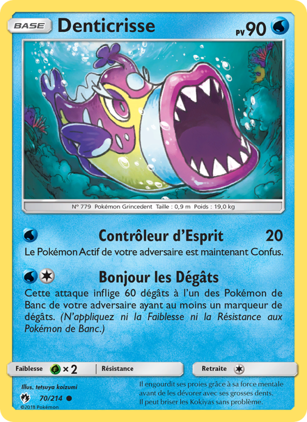 Denticrisse 70 — Lost Thunder (French Pokémon TCG card)