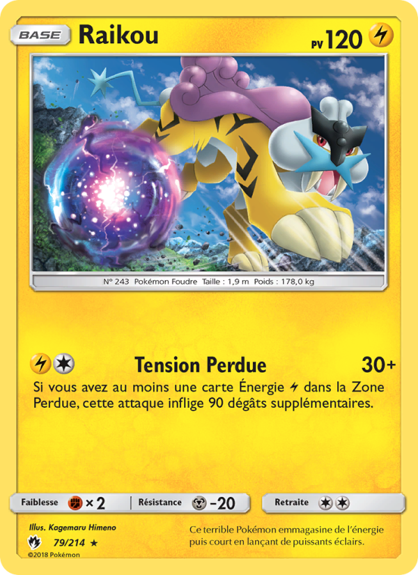 Raikou 79 — Lost Thunder (French Pokémon TCG card)