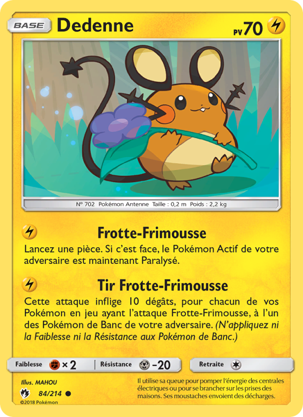 Dedenne 84 — Lost Thunder (French Pokémon TCG card)