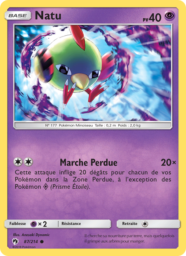 Natu 87 — Lost Thunder (French Pokémon TCG card)