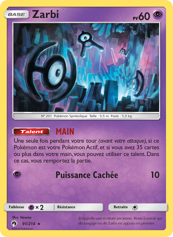 Zarbi 91 — Lost Thunder (French Pokémon TCG card)