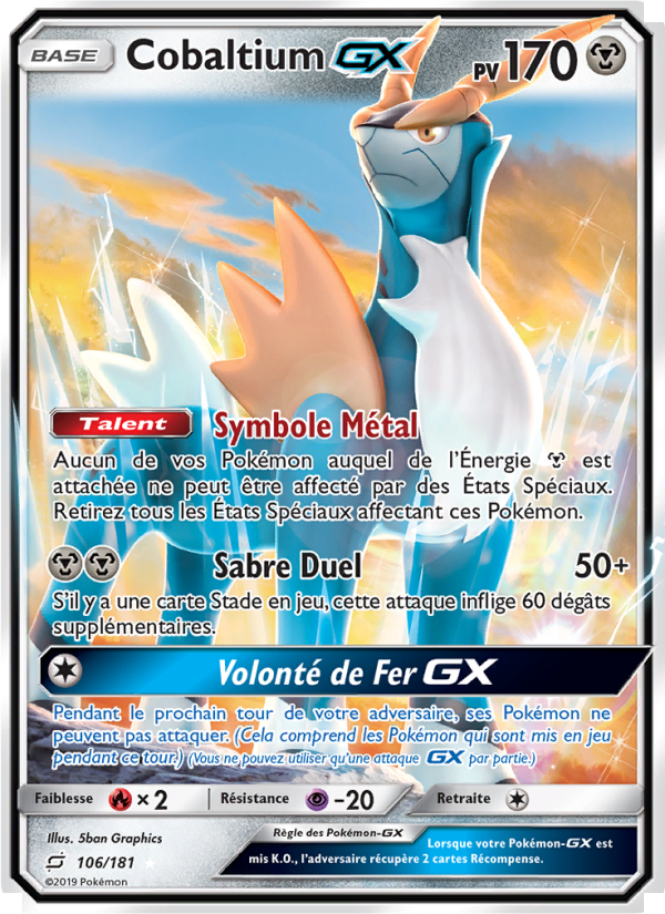 Cobaltium GX 106 — Team Up (French Pokémon TCG card)
