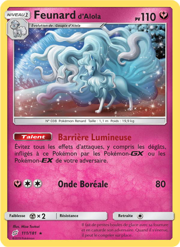 Feunard d’Alola 111 — Team Up (French Pokémon TCG card)