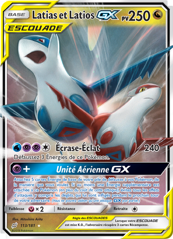 Latias et Latios GX 113 — Team Up (French Pokémon TCG card)