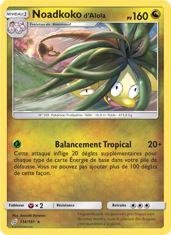Noadkoko d’Alola 114 — Team Up (French Pokémon TCG card)