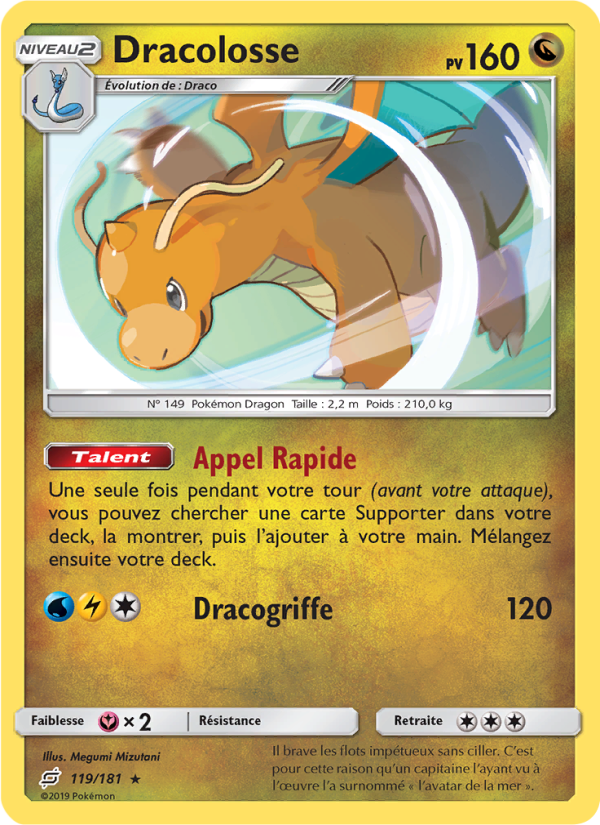 Dracolosse 119 — Team Up (French Pokémon TCG card)