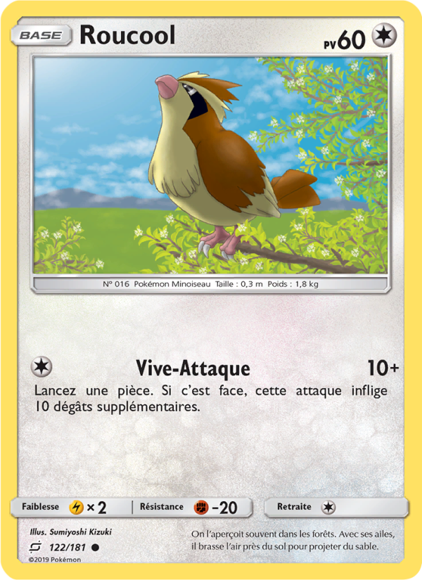 Roucool 122 — Team Up (French Pokémon TCG card)