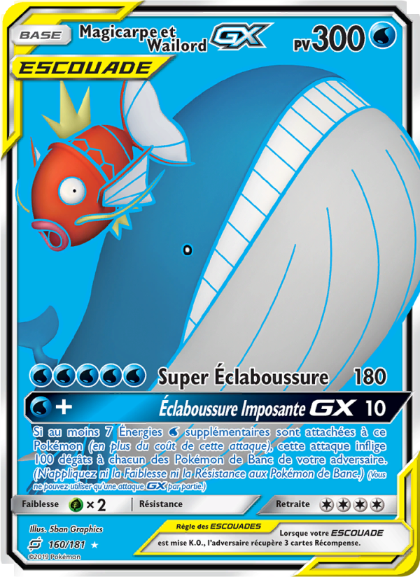 Magicarpe et Wailord GX 160 — Team Up (French Pokémon TCG card)