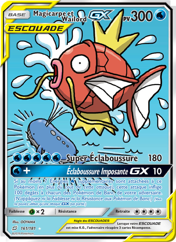 Magicarpe et Wailord GX 161 — Team Up (French Pokémon TCG card)