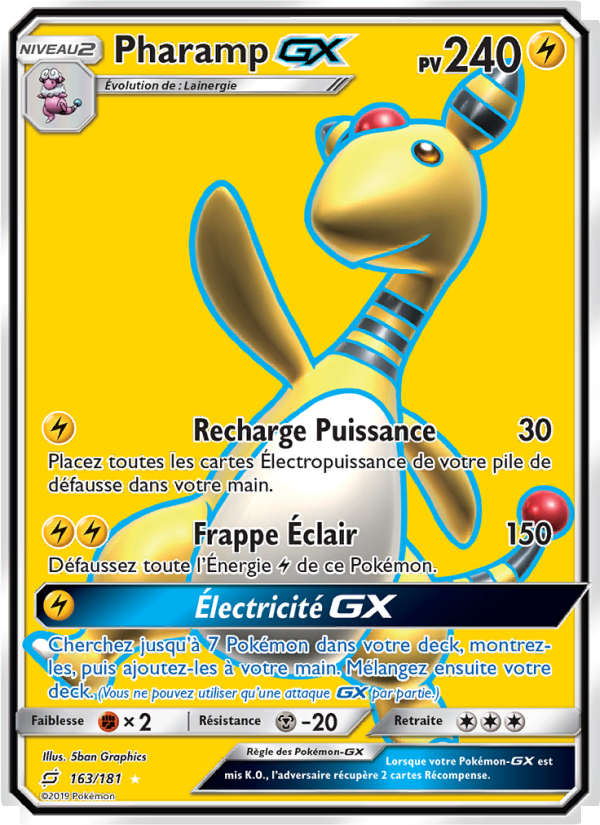 Pharamp GX 163 — Team Up (French Pokémon TCG card)