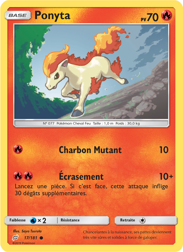 Ponyta 17 — Team Up (French Pokémon TCG card)