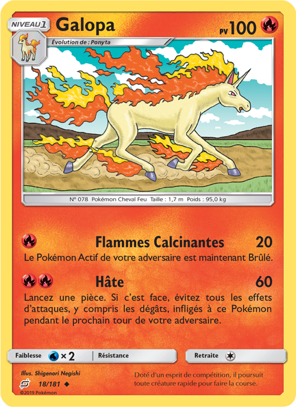 Galopa 18 — Team Up (French Pokémon TCG card)