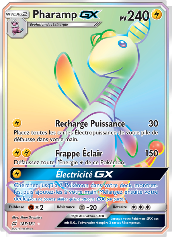 Pharamp GX 185 — Team Up (French Pokémon TCG card)