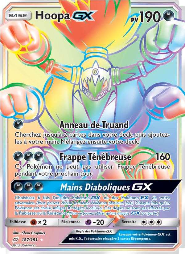 Hoopa GX 187 — Team Up (French Pokémon TCG card)