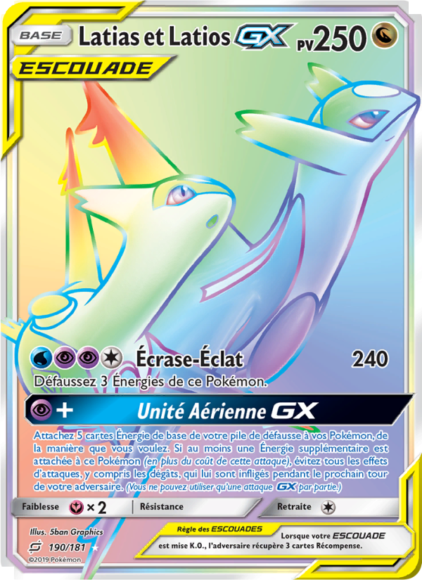Latias et Latios GX 190 — Team Up (French Pokémon TCG card)