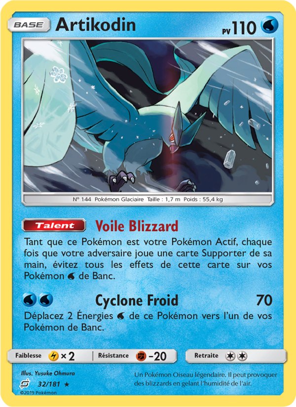 Artikodin 32 — Team Up (French Pokémon TCG card)