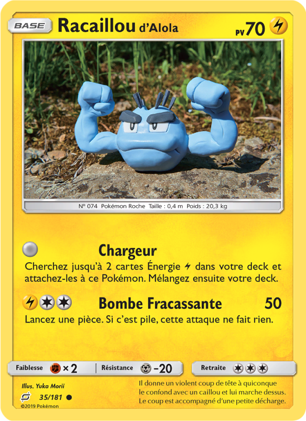 Racaillou d’Alola 35 — Team Up (French Pokémon TCG card)