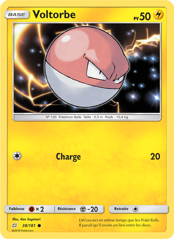 Voltorbe 38 — Team Up (French Pokémon TCG card)