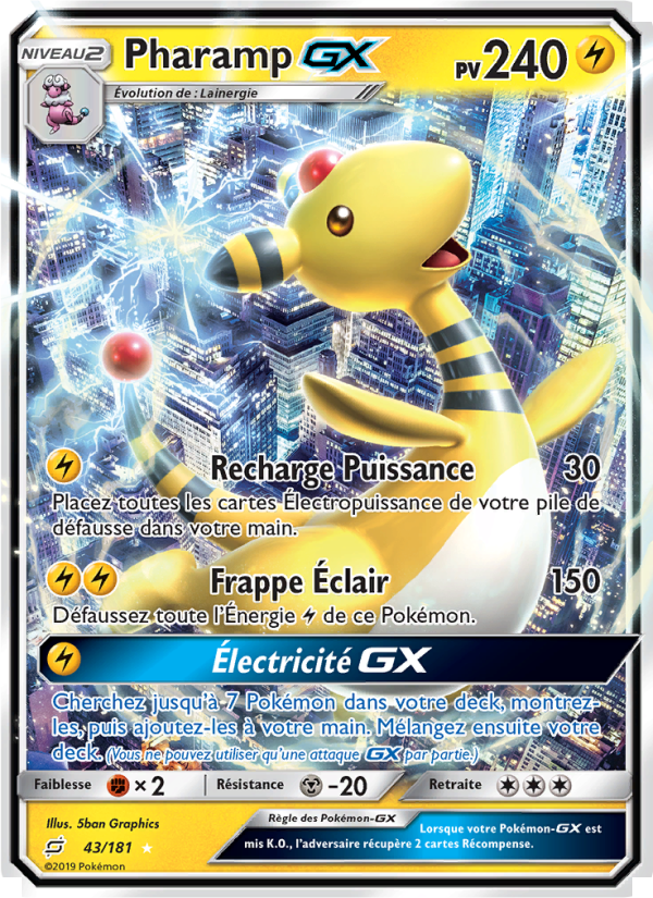 Pharamp GX 43 — Team Up (French Pokémon TCG card)