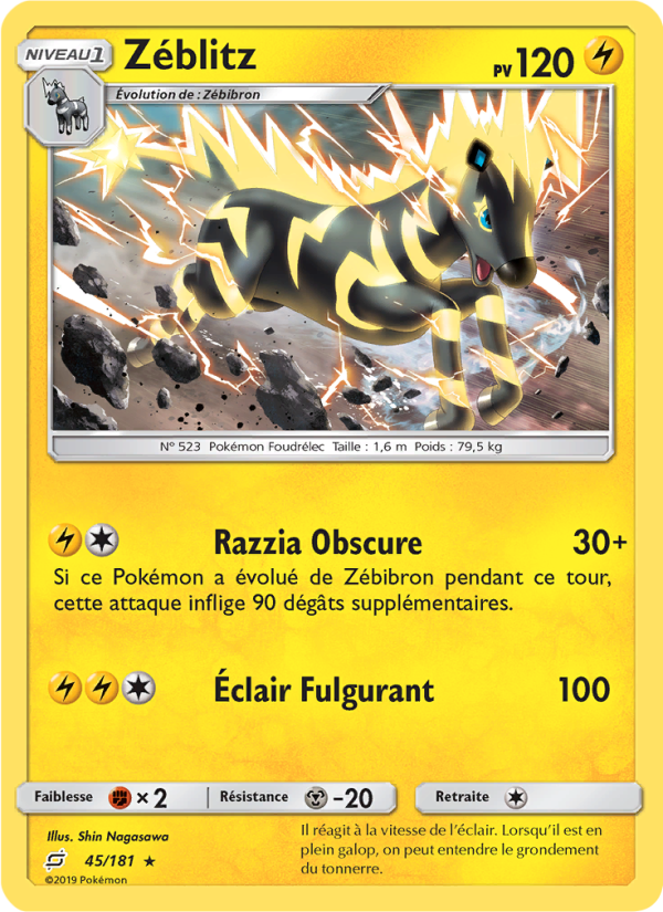 Zéblitz 45 — Team Up (French Pokémon TCG card)