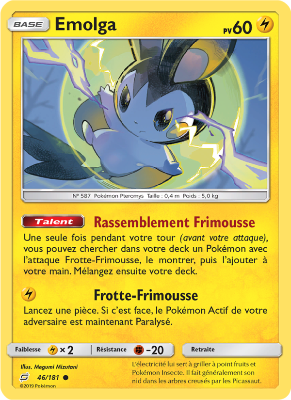 Emolga 46 — Team Up (French Pokémon TCG card)