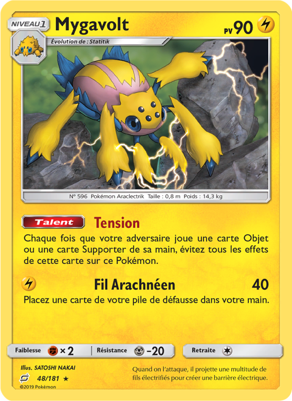 Mygavolt 48 — Team Up (French Pokémon TCG card)