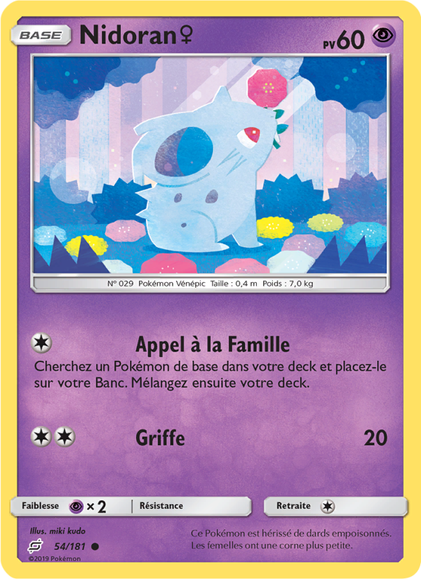 Nidoran♀ 54 — Team Up (French Pokémon TCG card)