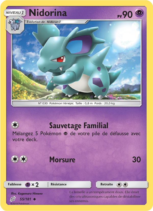 Nidorina 55 — Team Up (French Pokémon TCG card)