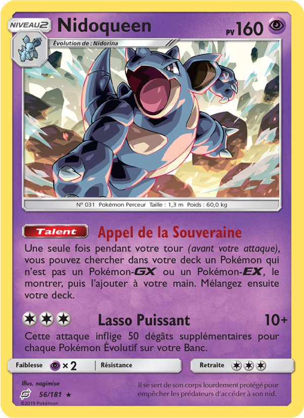 Nidoqueen 56 — Team Up (French Pokémon TCG card)