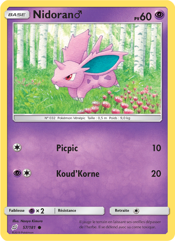 Nidoran♂ 57 — Team Up (French Pokémon TCG card)
