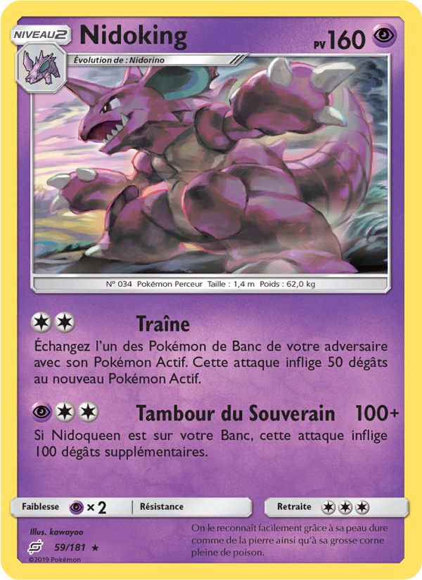 Nidoking 59 — Team Up (French Pokémon TCG card)
