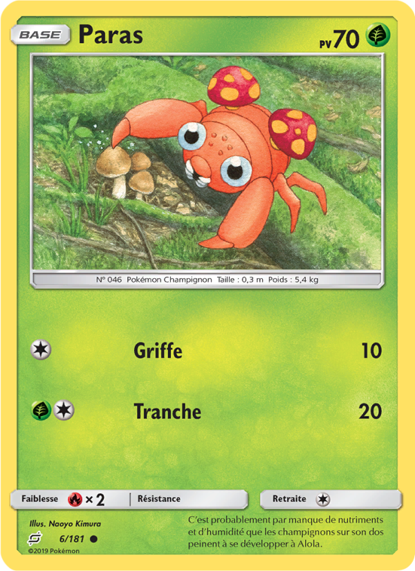 Paras 6 — Team Up (French Pokémon TCG card)