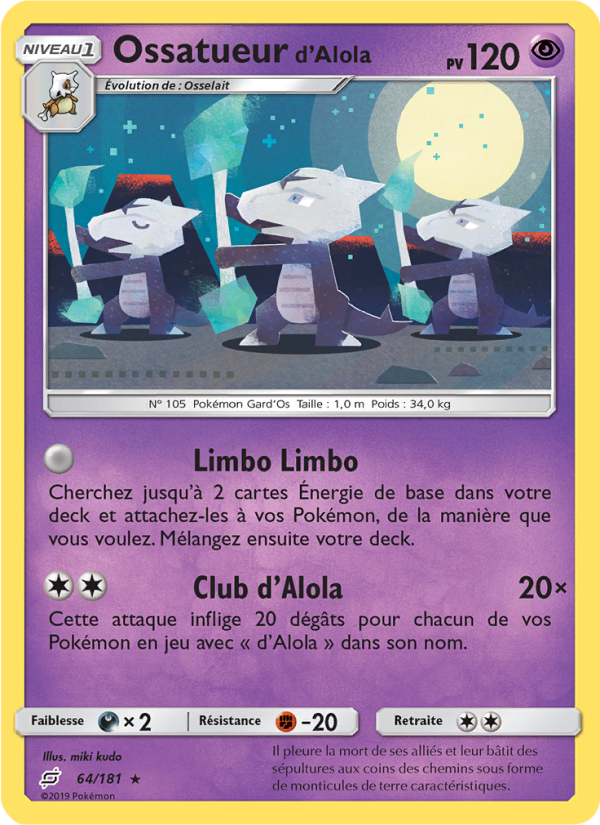 Ossatueur d’Alola 64 — Team Up (French Pokémon TCG card)