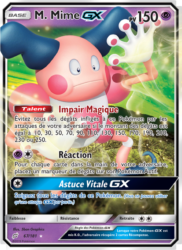 M. Mime GX 67 — Team Up (French Pokémon TCG card)