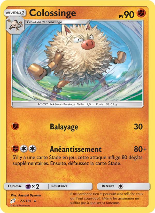 Colossinge 72 — Team Up (French Pokémon TCG card)