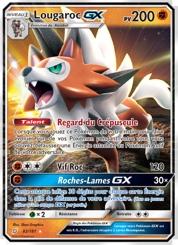 Lougaroc GX 82 — Team Up (French Pokémon TCG card)
