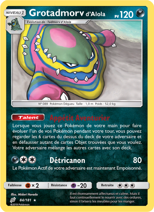 Grotadmorv d’Alola 84 — Team Up (French Pokémon TCG card)