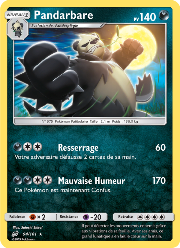 Pandarbare 94 — Team Up (French Pokémon TCG card)