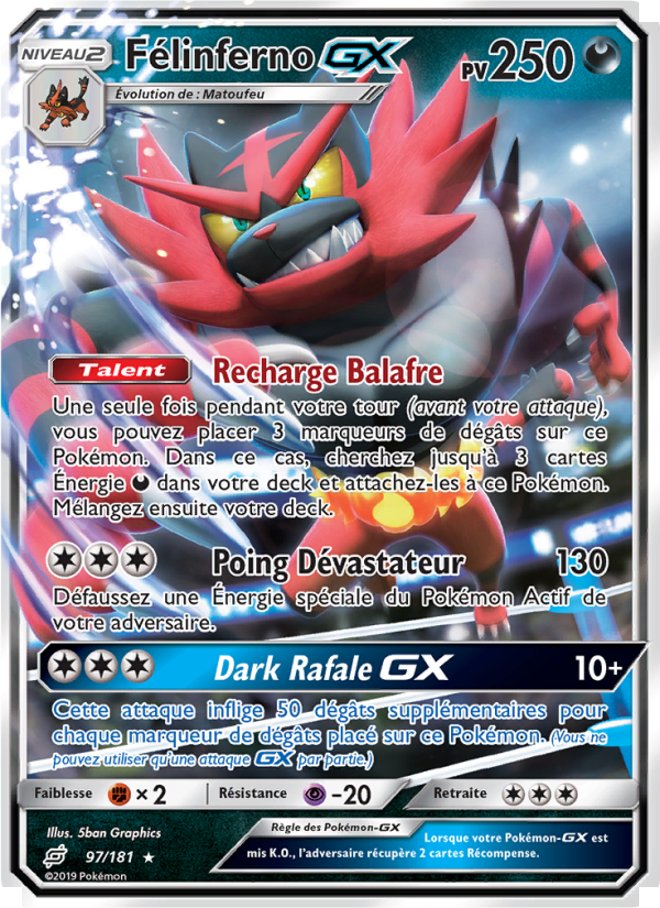 Félinferno GX 97 — Team Up (French Pokémon TCG card)