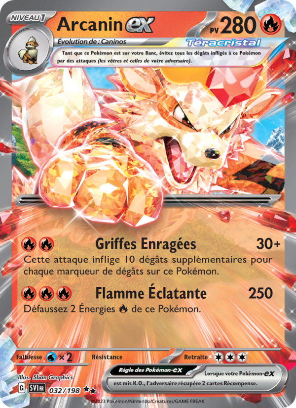 Arcanin-ex 032 — Scarlet & Violet (French Pokémon TCG card)